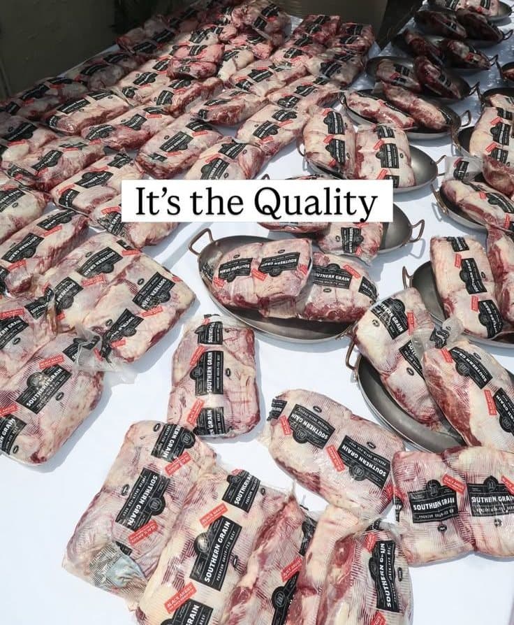 Premium vacuum-sealed wagyu cuts laid out at Maskoof